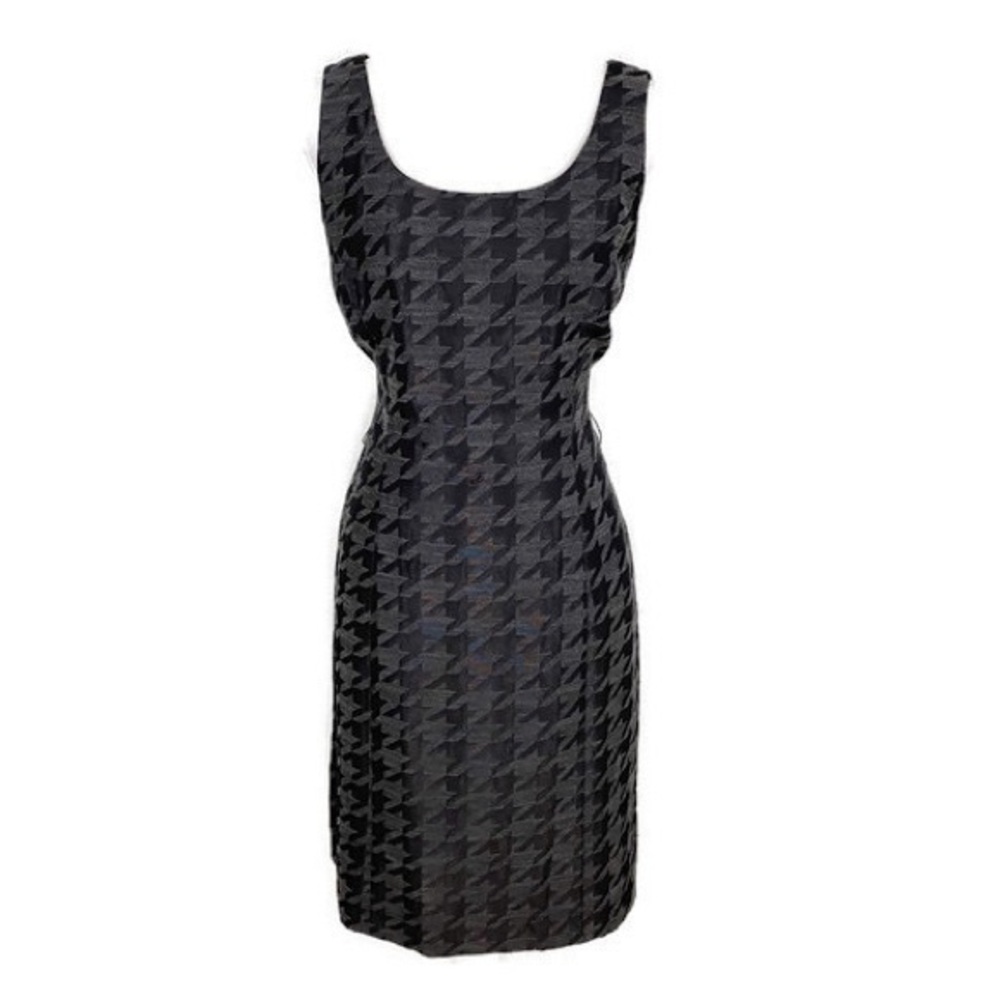 Antonio Melani gray black houndstooth dress